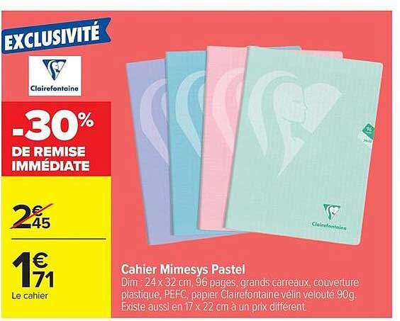 Cahier Mimesys Pastel