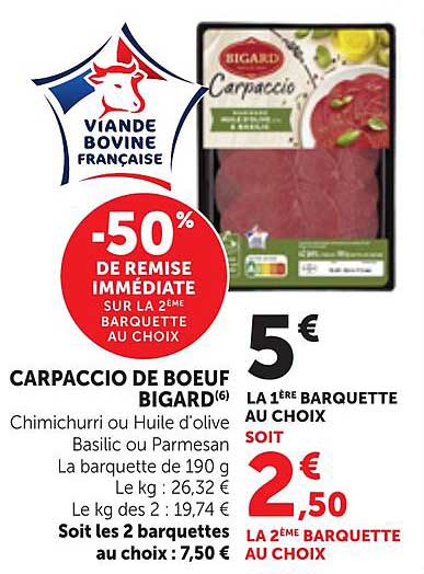 CARPACCIO DE BOEUF BIGARD