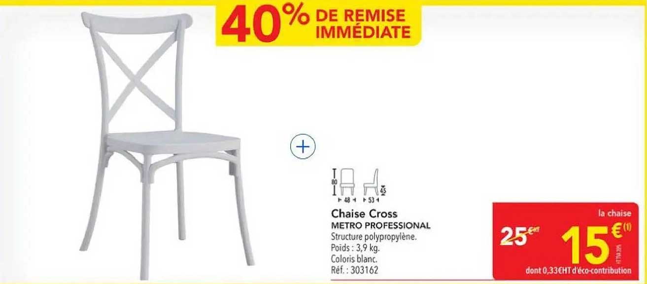 Chaise Cross METRO PROFESSIONAL