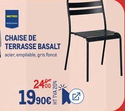 CHAISE DE TERRASSE BASALT