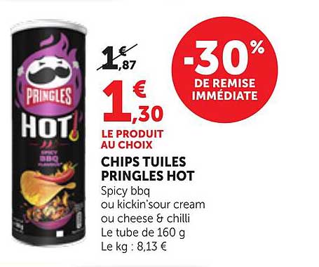 CHIPS TUILES PRINGLES HOT