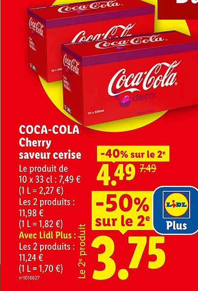 COCA-COLA Cherry saveur cerise
