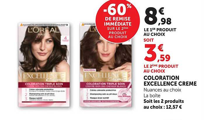 COLORATION EXCELLENCE CREME Nuances au choix