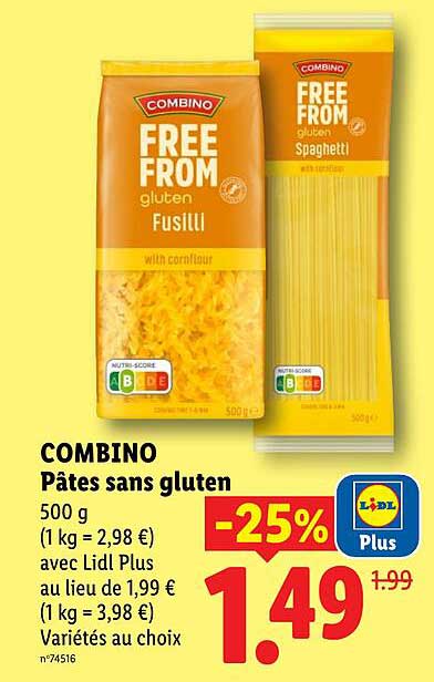 COMBINO Pâtes sans gluten