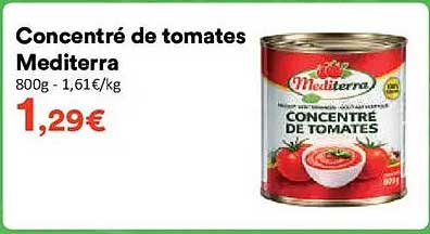 Concentré de tomates Mediterra