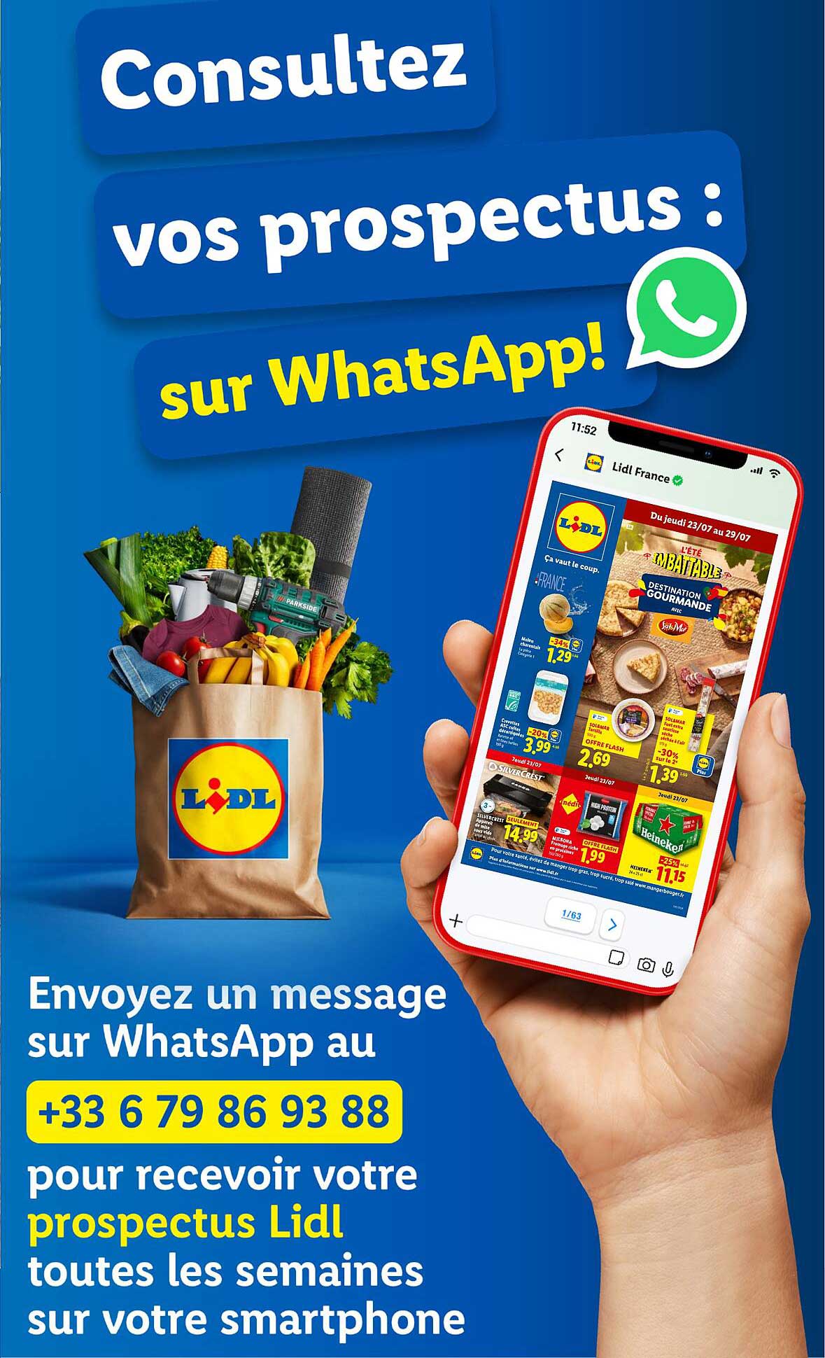 Consultez vos prospectus sur WhatsApp!