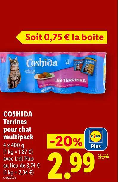COSHIDA Terrines pour chat multipack