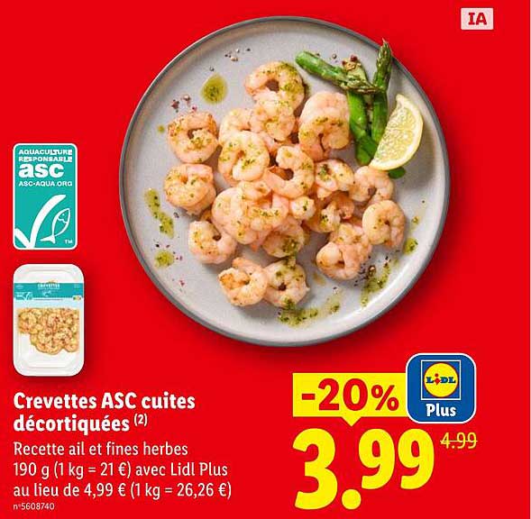 Crevettes ASC cuites décortiquées (2)