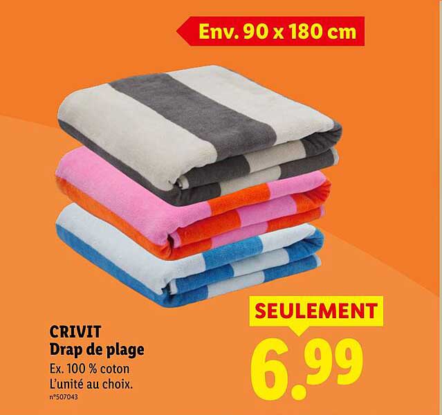 CRIVIT Drap de plage