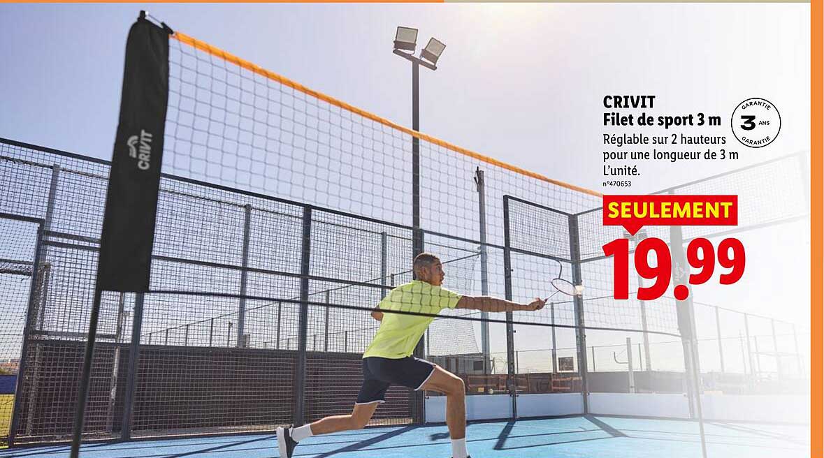 CRIVIT Filet de sport 3 m