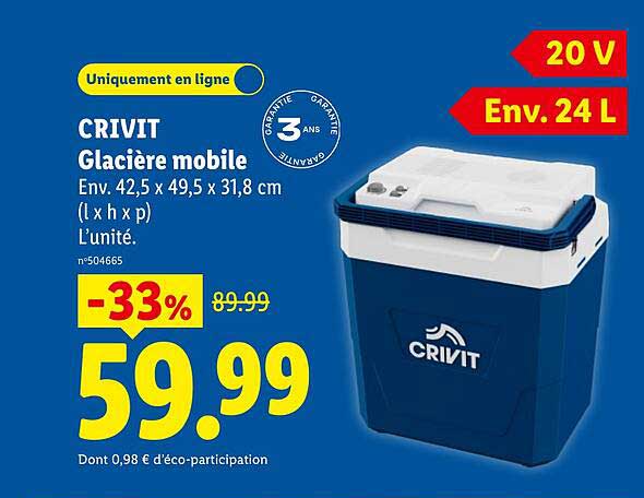 CRIVIT Glacière mobile