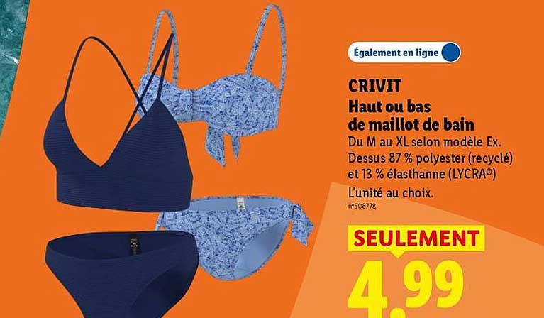 CRIVIT Haut ou bas de maillot de bain