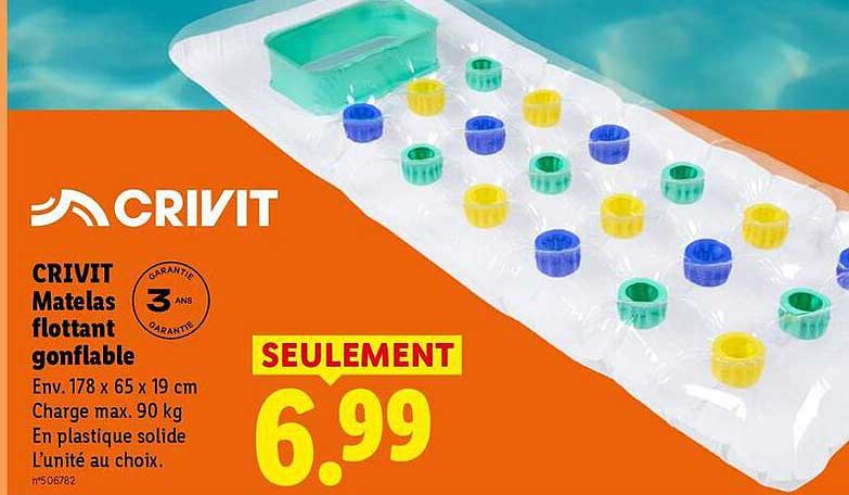 CRIVIT Matelas flottant gonflable