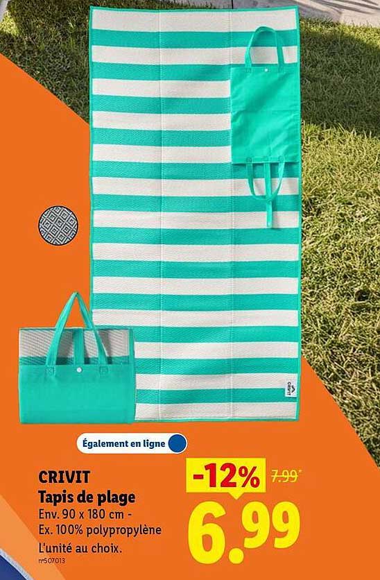 CRIVIT Tapis de plage