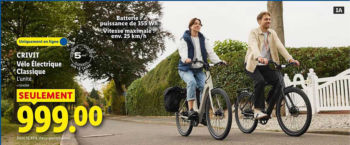 CRIVIT Vélo Électrique Classique