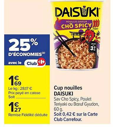 Cup nouilles DAISUKI