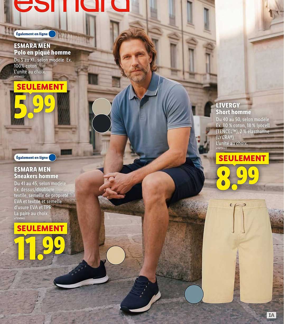 ESMARA MEN Polo en piqué homme