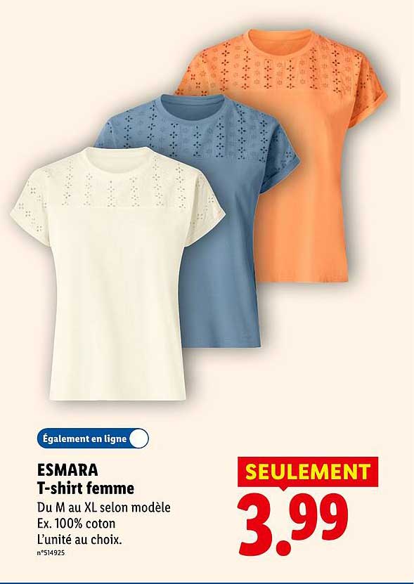ESMARA T-shirt femme