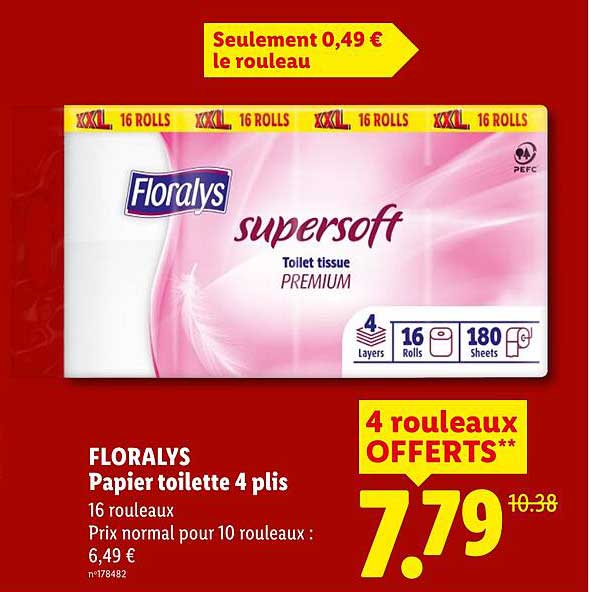 FLORALYS Papier toilette 4 plis