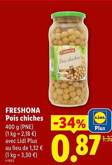 FRESHONA Pois chiches 400 g (PNE)