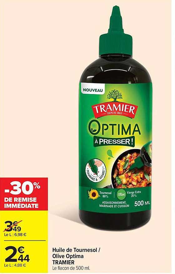 Huile de Tournesol / Olive Optima TRAMIER