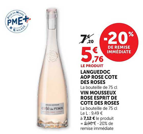 LANGUEDOC AOP ROSE COTE DES ROSES