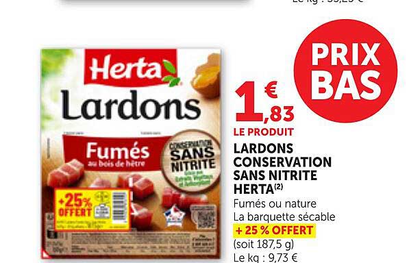 Lardons conservation sans nitrite HERTA(2)