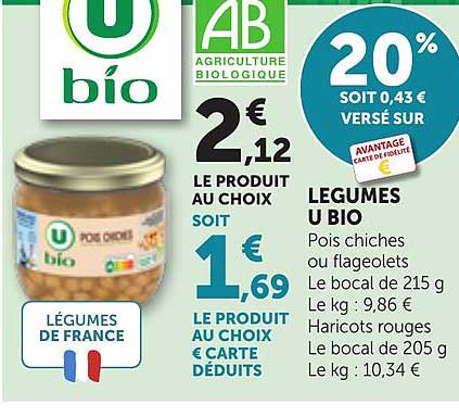 LE PRODUIT AU CHOIX SOIT 1€ 69 AVEC CARTE DÉDUITS