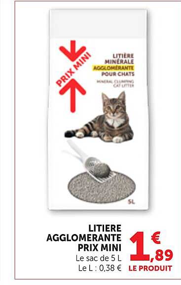 LITIERE AGGLOMERANTE PRIX MINI