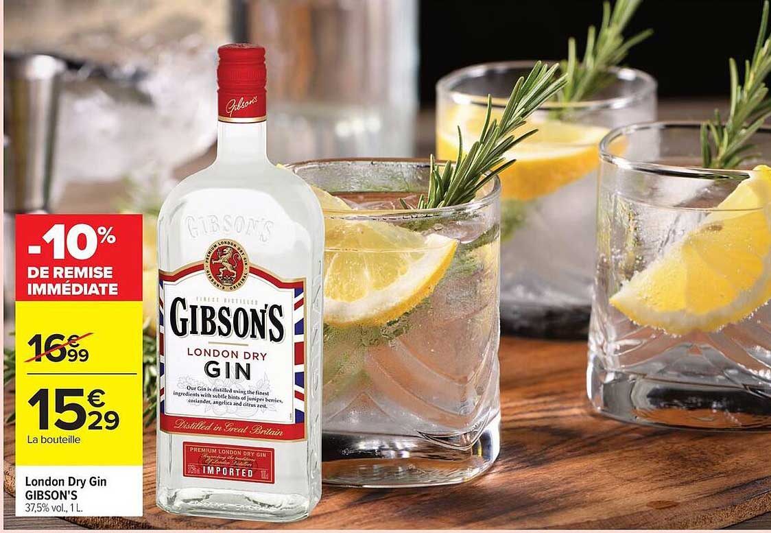 London Dry Gin GIBSON'S 37,5% vol., 1L