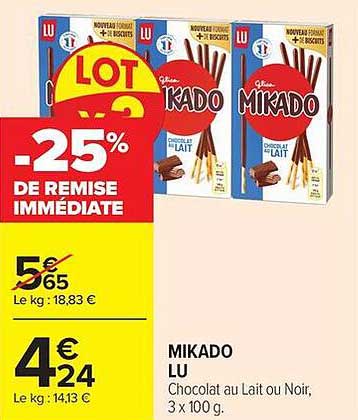 LOT -25% DE REMISE IMMÉDIATE