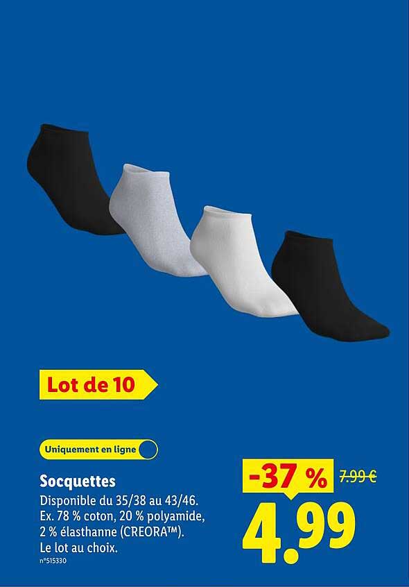 Lot de 10 Socquettes