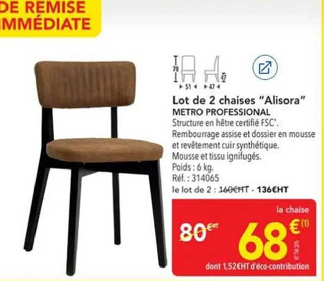 Lot de 2 chaises "Alisora"