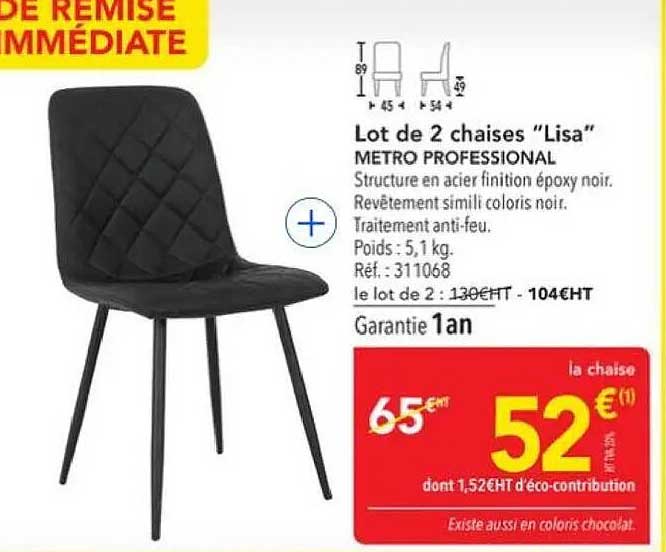 Lot de 2 chaises “Lisa”