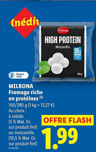 MILBONA Fromage riche en protéines (5)
