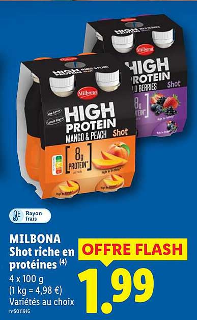 MILBONA Shot riche en protéines