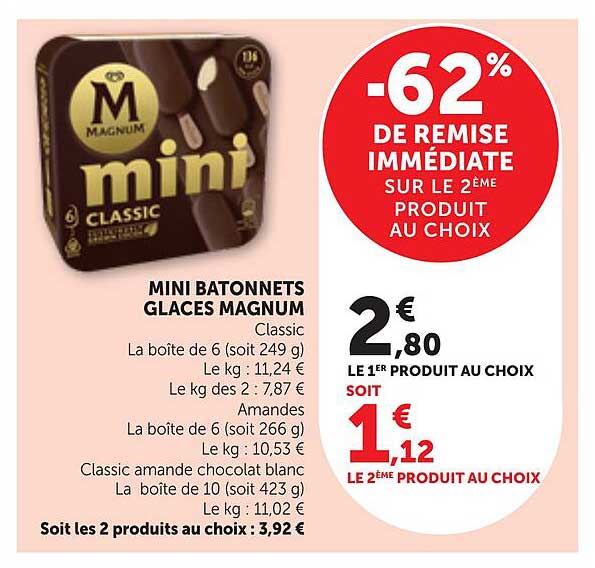 MINI BATONNETS GLACES MAGNUM Classic