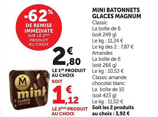 MINI BATONNETS GLACES MAGNUM
