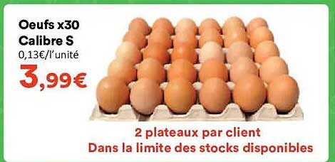 Oeufs x30 Calibre M