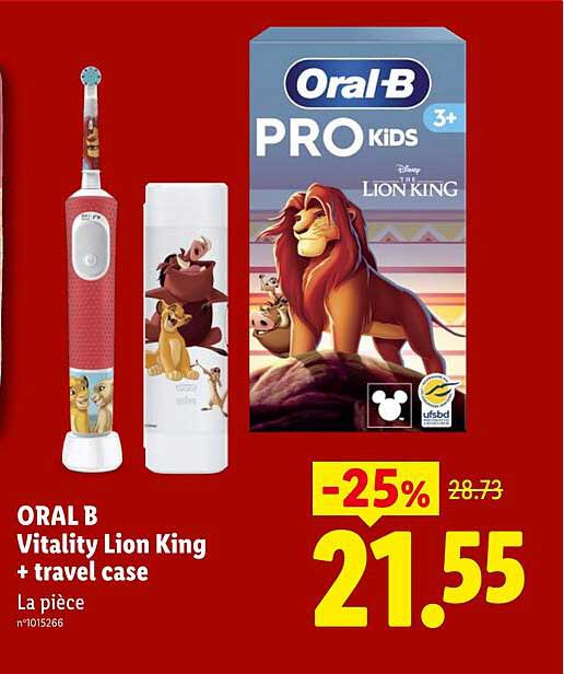 ORAL B Vitality Lion King + travel case