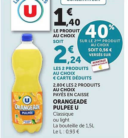 ORANGEADE PULPÉE U