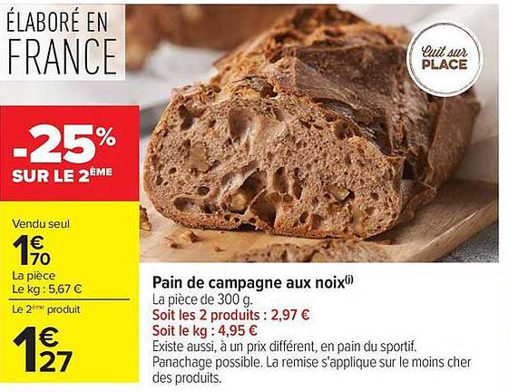 Pain de campagne aux noix(i)