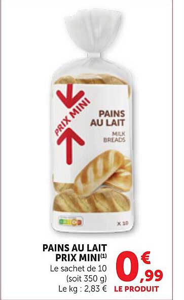 PAINS AU LAIT PRIX MINI