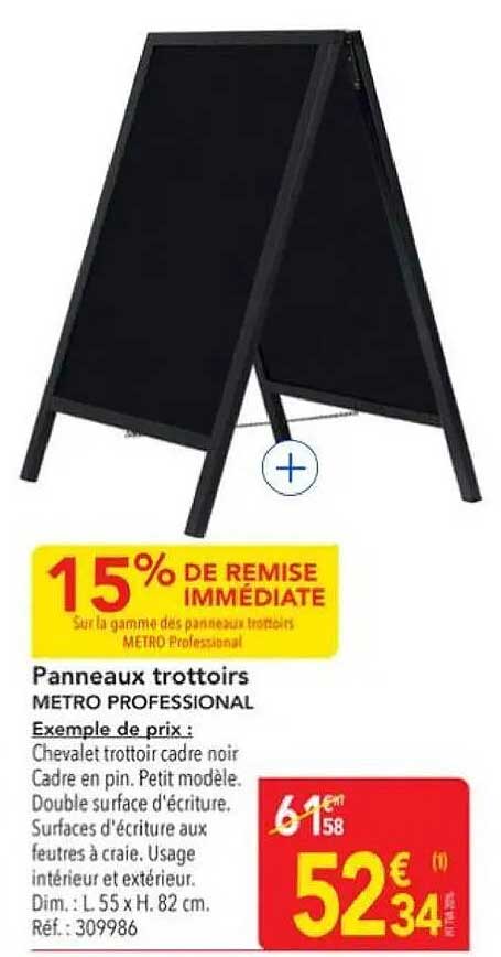 Panneaux trottoirs METRO PROFESSIONAL