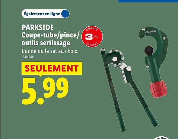 PARKSIDE Coupe-tube/pince/outils sertissage