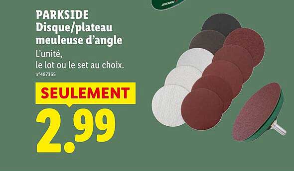 PARKSIDE Disque/plateau meuleuse d’angle
