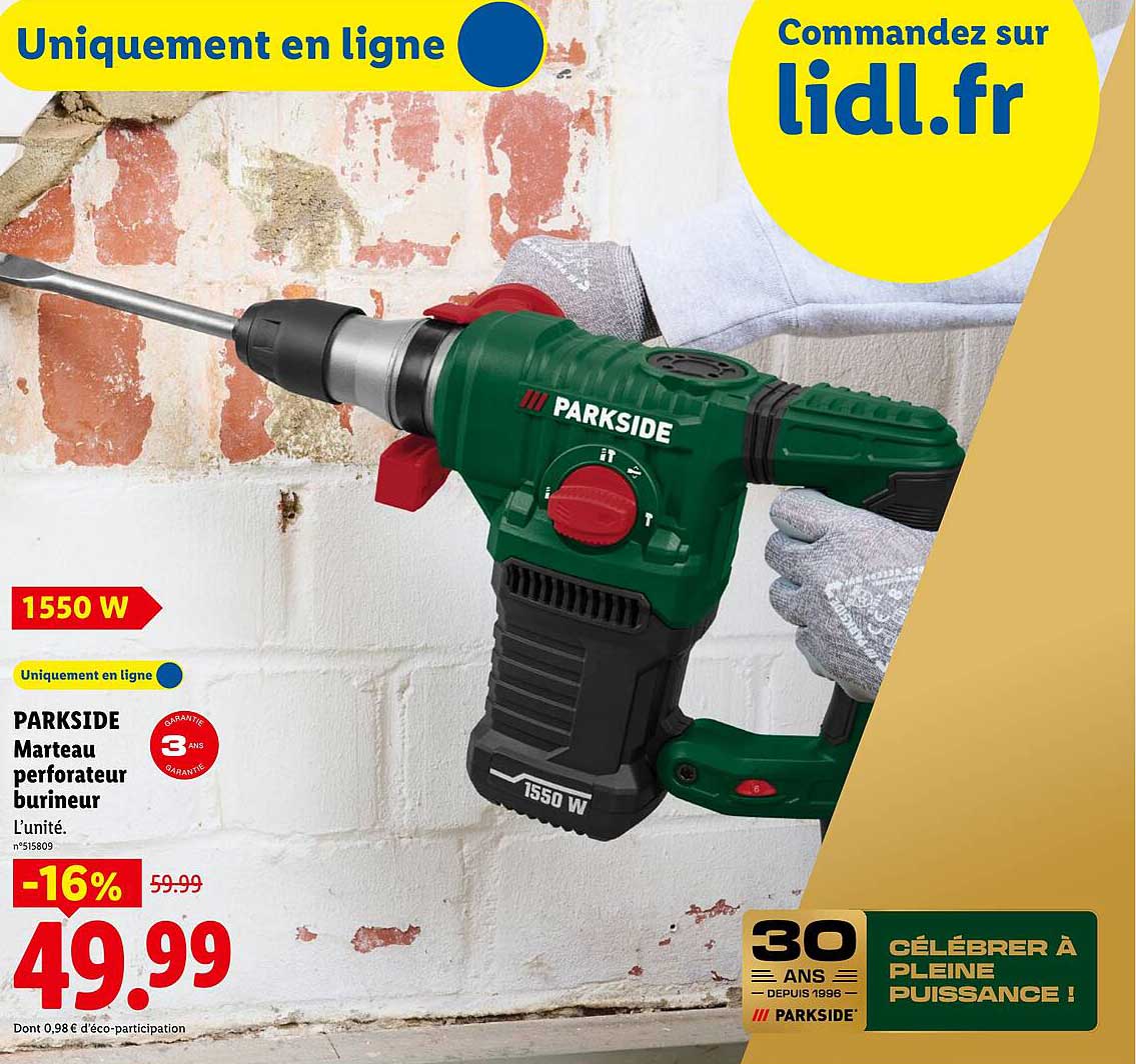 PARKSIDE Marteau perforateur burineur
