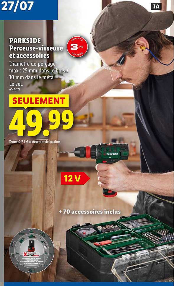 PARKSIDE Perceuse-visseuse et accessoires