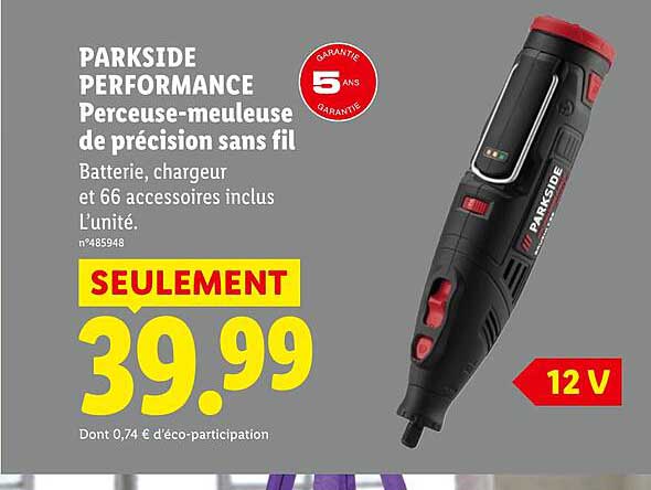 PARKSIDE PERFORMANCE Perceuse-meuleuse de précision sans fil