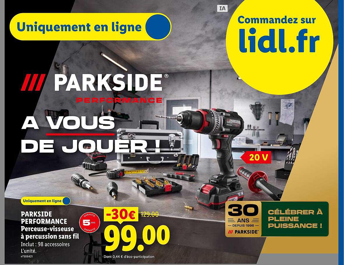 PARKSIDE PERFORMANCE Perceuse-visseuse à percussion sans fil